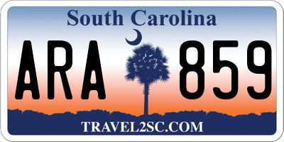SC license plate ARA859