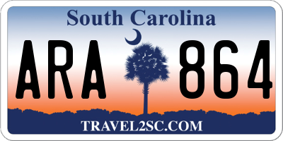 SC license plate ARA864