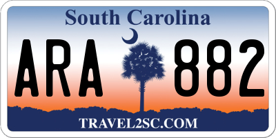SC license plate ARA882
