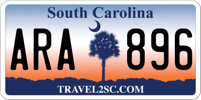 SC license plate ARA896