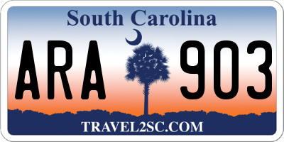 SC license plate ARA903