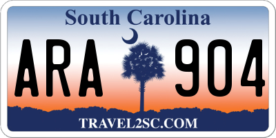 SC license plate ARA904