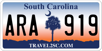 SC license plate ARA919