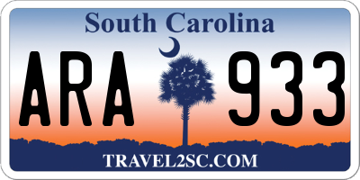 SC license plate ARA933
