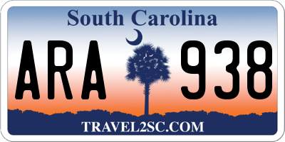 SC license plate ARA938