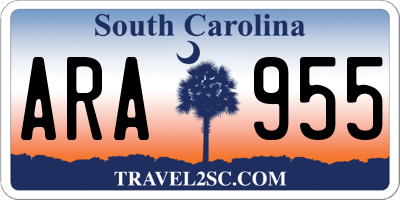 SC license plate ARA955