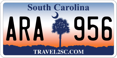 SC license plate ARA956