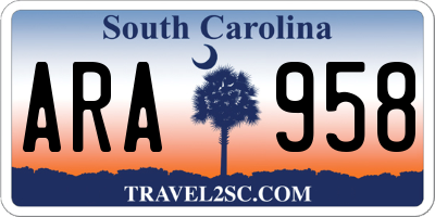 SC license plate ARA958