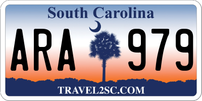 SC license plate ARA979