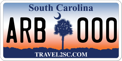 SC license plate ARB000