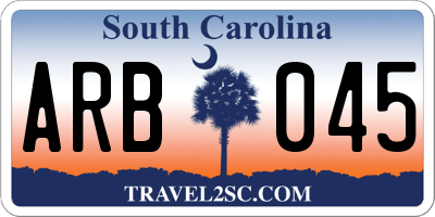 SC license plate ARB045