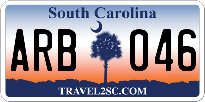 SC license plate ARB046