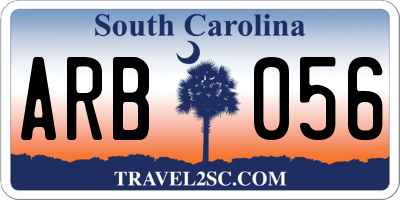 SC license plate ARB056