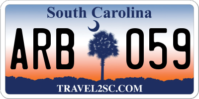 SC license plate ARB059