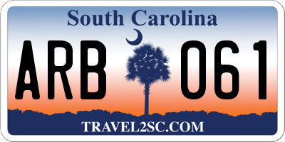 SC license plate ARB061