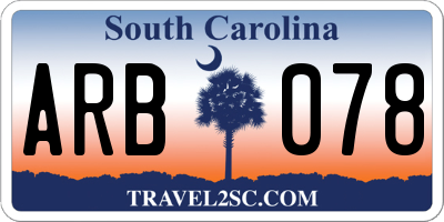 SC license plate ARB078