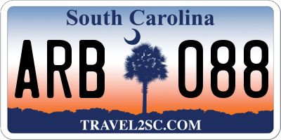 SC license plate ARB088