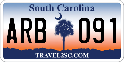 SC license plate ARB091