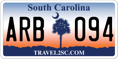 SC license plate ARB094