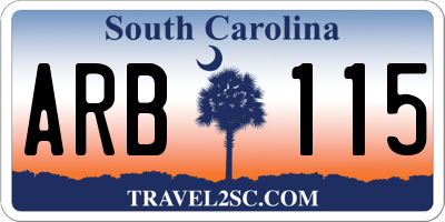 SC license plate ARB115