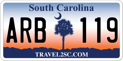 SC license plate ARB119