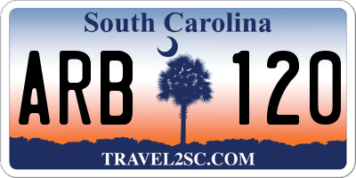 SC license plate ARB120