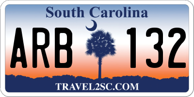 SC license plate ARB132