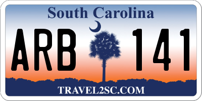 SC license plate ARB141