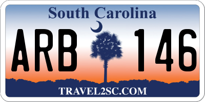 SC license plate ARB146