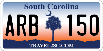 SC license plate ARB150