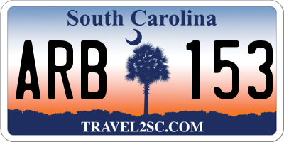 SC license plate ARB153