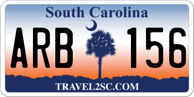 SC license plate ARB156