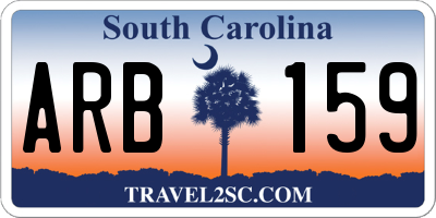 SC license plate ARB159