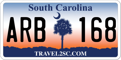 SC license plate ARB168