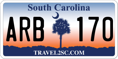 SC license plate ARB170