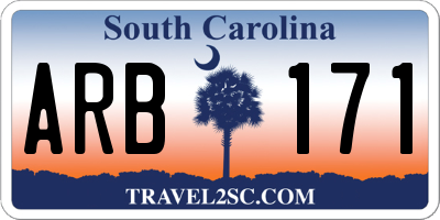 SC license plate ARB171
