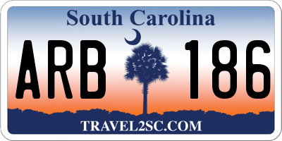 SC license plate ARB186