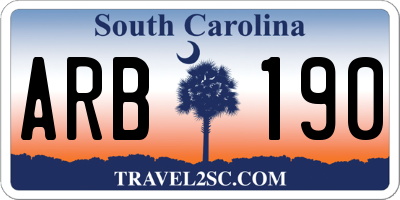 SC license plate ARB190