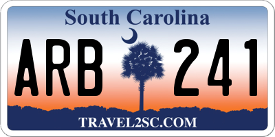 SC license plate ARB241