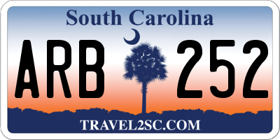 SC license plate ARB252