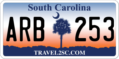 SC license plate ARB253