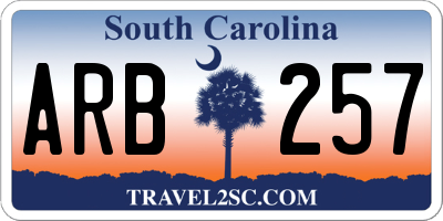 SC license plate ARB257