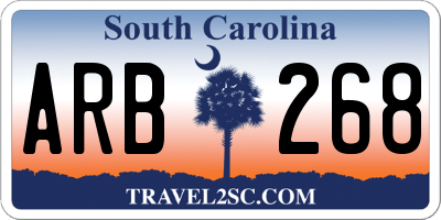 SC license plate ARB268