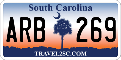 SC license plate ARB269