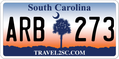 SC license plate ARB273