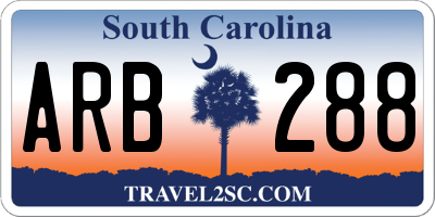 SC license plate ARB288