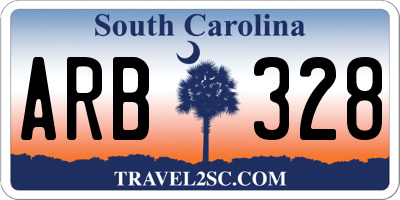 SC license plate ARB328