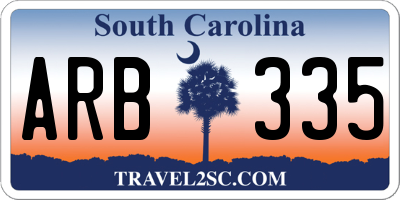 SC license plate ARB335