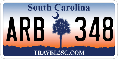 SC license plate ARB348