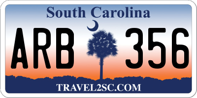 SC license plate ARB356